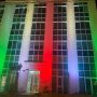 احتفاءً بعيد الاستقلال هيئة تنشيط السياحة تقوم بإضاءة مبنى الهيئة بألوان العلم الأردني